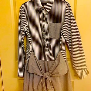 Cotton Pinstripe Dress